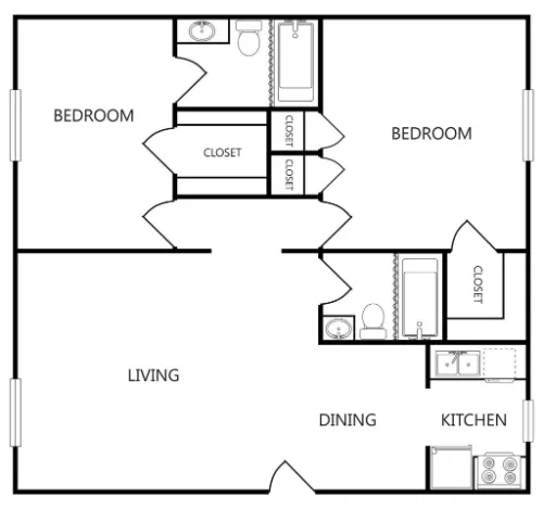 Oakwood Apartments Bahama Dr Floorplan 7