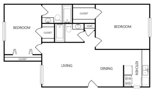 Oakwood Apartments Bahama Dr Floorplan 8