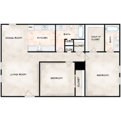 Oyster Creek Apartments FloorPlan 6