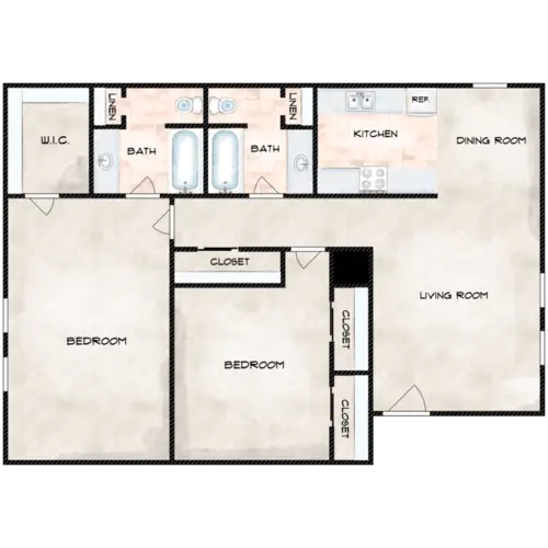 Oyster Creek Apartments FloorPlan 7