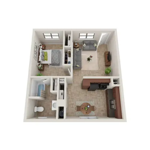 Palm Bluff Apartments FloorPlan 1