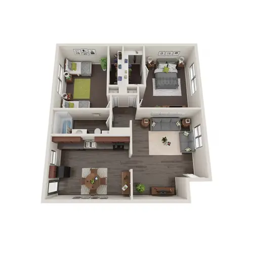 Palm Bluff Apartments FloorPlan 3