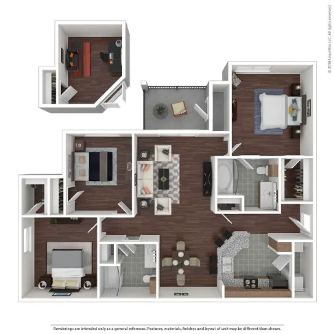 Palomar Apartments Webster Houdton Apartment Floor Plan 6