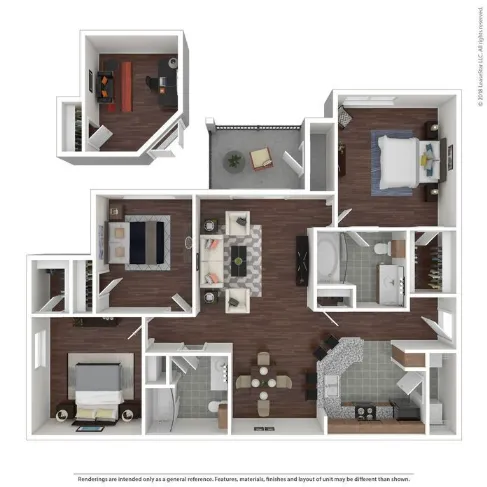 Palomar Apartments Webster Houdton Apartment Floor Plan 7