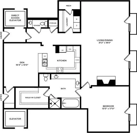 Park Hollow Luxury Residences Dallas Floor Plan 1