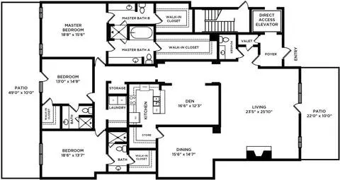 Park Hollow Luxury Residences Dallas Floor Plan 12