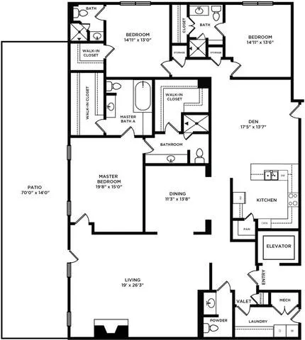 Park Hollow Luxury Residences Dallas Floor Plan 13