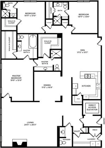 Park Hollow Luxury Residences Dallas Floor Plan 14