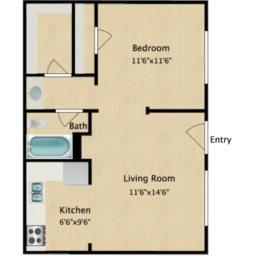 Parkside Place Apartments FloorPlan 1