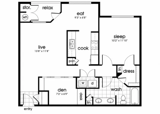 Parkway Senior Apartments Pasadena Houston Floor Plan 2