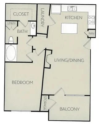 Pavilion Townplace Apartments Dallas Floor Plan 2