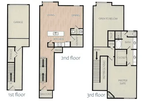 Pavilion Townplace Apartments Dallas Floor Plan 7