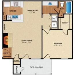 Pear Ridge Apartments & Townhomes Floorplan 2