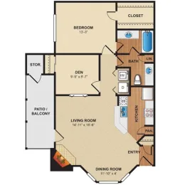 Pear Ridge Apartments & Townhomes Floorplan 3