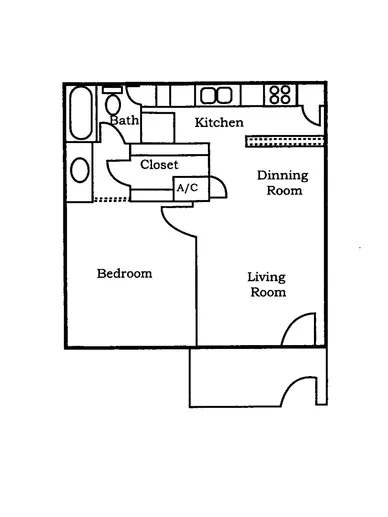 Pier Club Apartments Houston Floor Plan 1