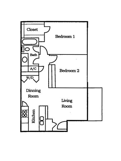 Pier Club Apartments Houston Floor Plan 4