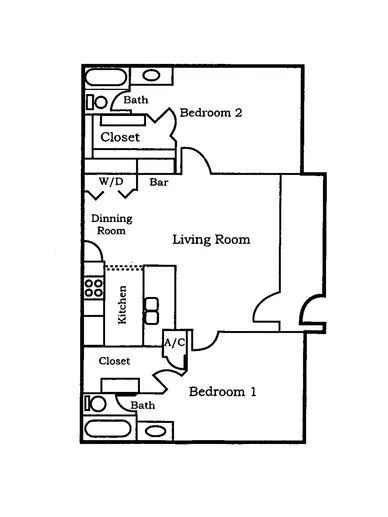 Pier Club Apartments Houston Floor Plan 6