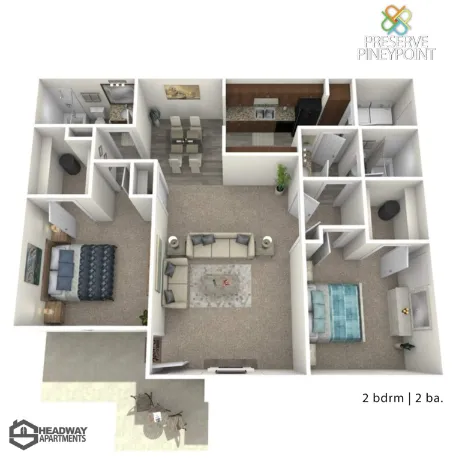 Preserve Piney Point Houston Apartment Floor Plan 4