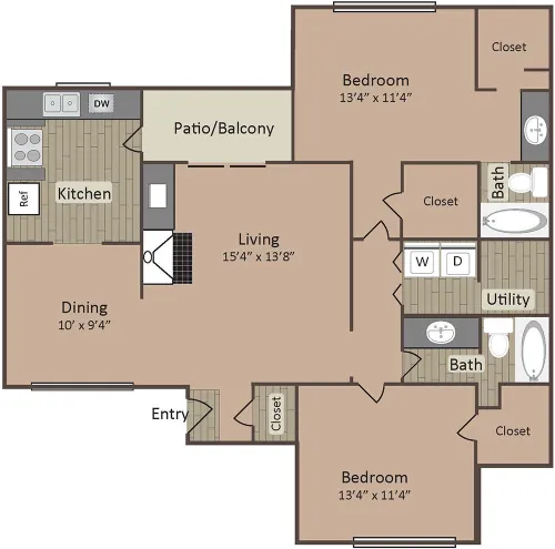 Preston Creek Apartments Floorplan 3