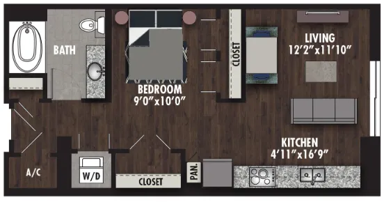 Preston Hollow Village Dallas The Douglas Apartment Floor Plan 1