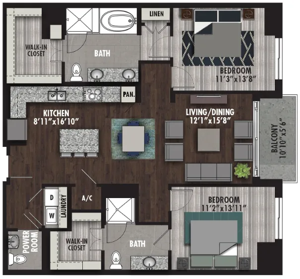 Preston Hollow Village Dallas The Douglas Apartment Floor Plan 11