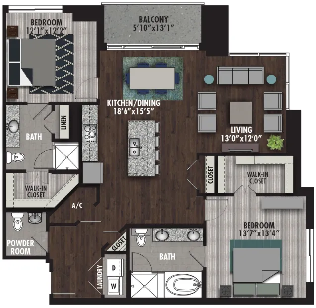 Preston Hollow Village Dallas The Douglas Apartment Floor Plan 14