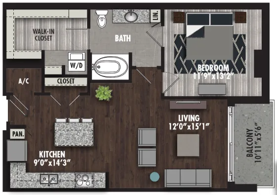 Preston Hollow Village Dallas The Douglas Apartment Floor Plan 3