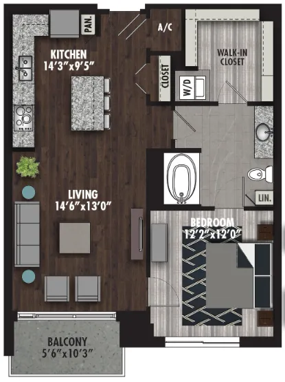 Preston Hollow Village Dallas The Douglas Apartment Floor Plan 4