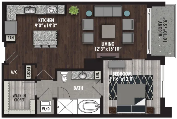 Preston Hollow Village Dallas The Douglas Apartment Floor Plan 5