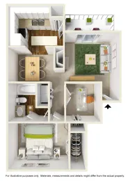 Preston Villas Apartments Floorplan 2