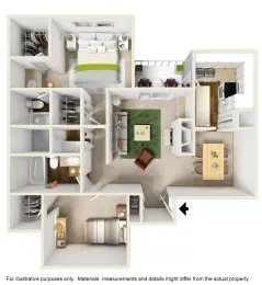 Preston Villas Apartments Floorplan 5