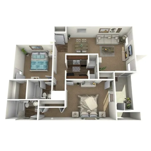 Redbird Trails Apartments floor plan 1