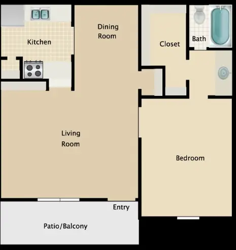 Redford Square Apartments floor plan 2