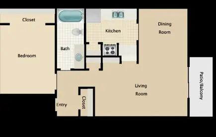 Redford Square Apartments floor plan 3