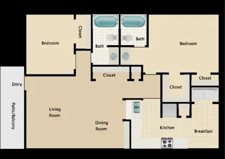 Redford Square Apartments floor plan 9