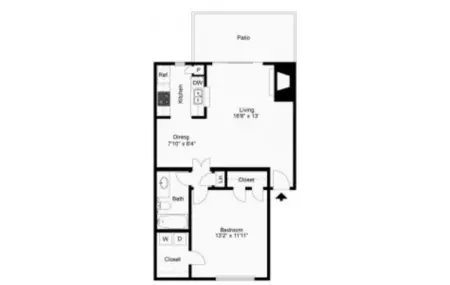 Regal Court Apartments Dallas FloorPlan 1