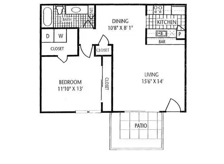 Regal Court Apartments Dallas FloorPlan 3