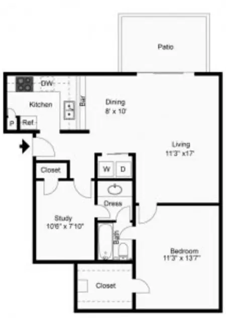 Regal Court Apartments Dallas FloorPlan 6