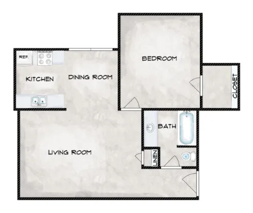 Residences at White Rock Lake Dallas Apartment Floor Plan 1