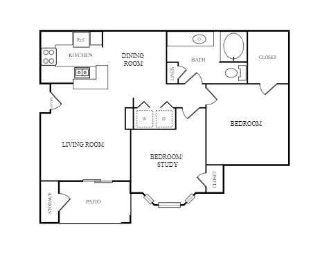 Riverbend Apartments League City Houston Apartment Floor plan 13