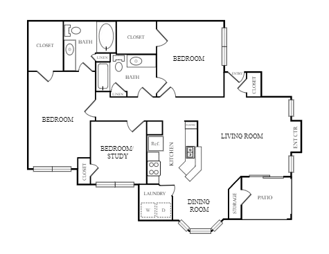 Riverbend Apartments League City Houston Apartment Floor plan 15