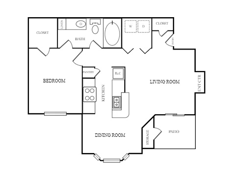 Riverbend Apartments League City Houston Apartment Floor plan 4