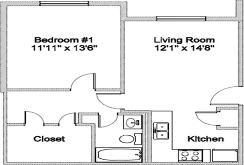 Rolling Meadows Apartments FloorPlan 01