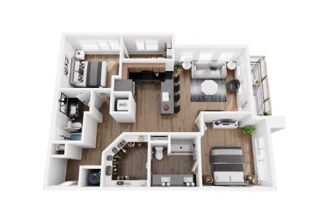 Rowan on the Trails Houston Apartment Floor Plan 16