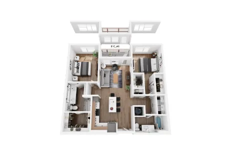 Rowan on the Trails Houston Apartment Floor Plan 17