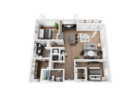 Rowan on the Trails Houston Apartment Floor Plan 19