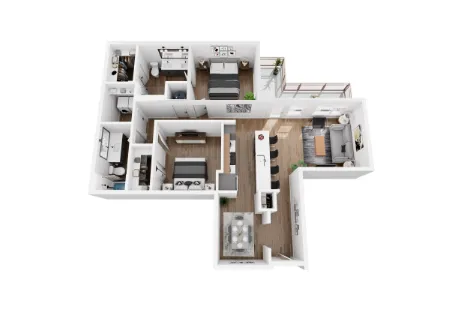 Rowan on the Trails Houston Apartment Floor Plan 20