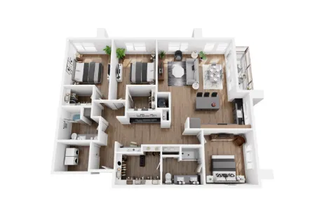 Rowan on the Trails Houston Apartment Floor Plan 23