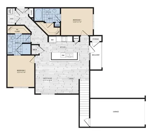 Royal Sienna Apartments FloorPlan 14