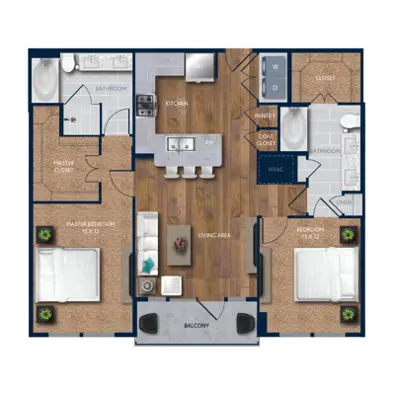 SYNC CityCentre Houston Apartment Floor Plan 7